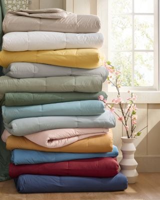 Garnet Hill Essential Down Throw | Pine Green