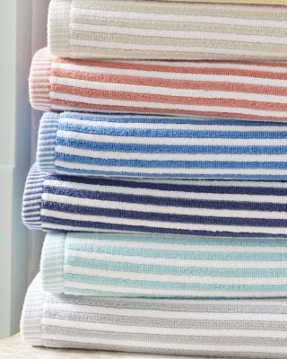 Signature Ribbed Stripe Towels | Garnet Hill