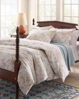 Garnet Hill Signature Toile Floral Flannel Duvet Cover Garnet Hill