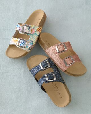 Kids' Double-Strap Cork-Bed Sandals Garnet Hill