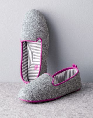 Acorn Wool Lounging Slippers | Garnet Hill