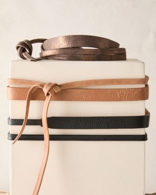 NWT Alice Olivia‎ Genuine Leather Skinny Wrap belt Skinny Wrap Cognac Belt | Fashion Belt | Leather Belts main image 2