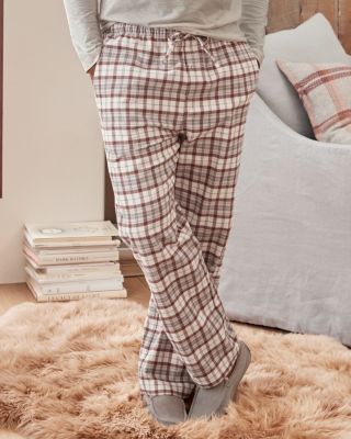 Men's Organic-Pima-Cotton Flannel Pants | Garnet Hill