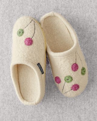 Haflinger Blooming Wool Slippers Garnet Hill