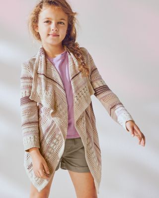 girls open cardigan