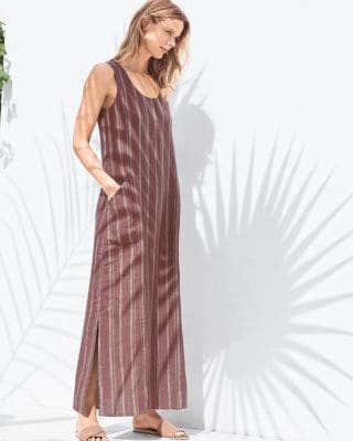 Linen Tank Maxi Dress | Garnet Hill