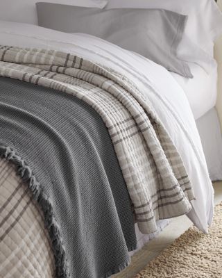 Eileen Fisher Linen And Organic Cotton Stripe Quilt And Sham