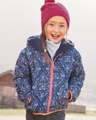 Girls' Reversible Printed Puffer Jacket | Garnet Hill