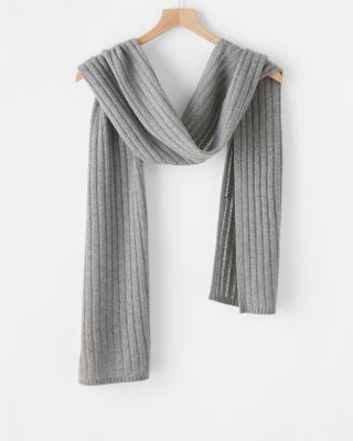 Cashmere Novelty-Stitch Scarf | Garnet Hill