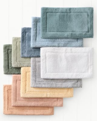 Plush Memory-Foam Bath Rug (Grey) | Garnet Hill