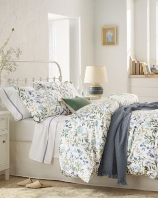 Adelle Wrinkle-Resistant Sateen Duvet Cover | Queen, with standard shams