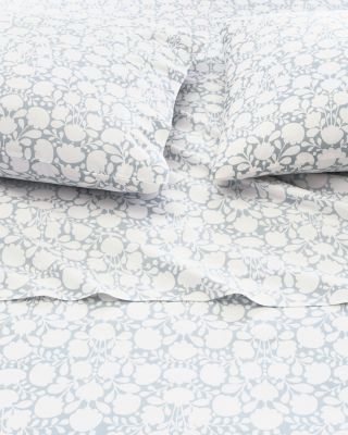 Siesta Patterned Organic-Cotton Percale Sheets | Garnet Hill