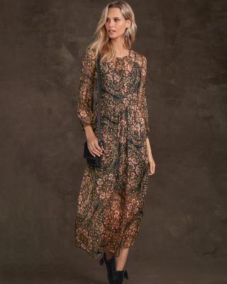 Jade by Johnny Was Jolene Printed Silk Maxi Dress | Garnet Hill