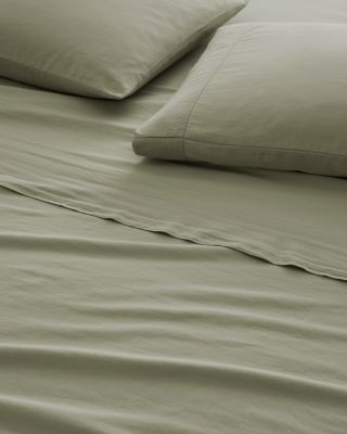 Solid Relaxed Organic-Cotton Sateen Sheets | Garnet Hill
