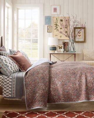 Odette Floral Organic-Cotton Voile Quilt | Garnet Hill