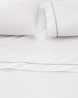 Signature Vine Embroidered Percale Sheets | Garnet Hill