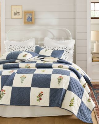 Super Embroidered Quilt＃791 Amazon.com: Levtex Home - Cross Stitch Chambray Quilt Set - King