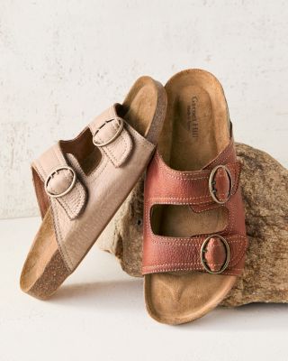 Daniela Double-Strap Slides | Garnet Hill