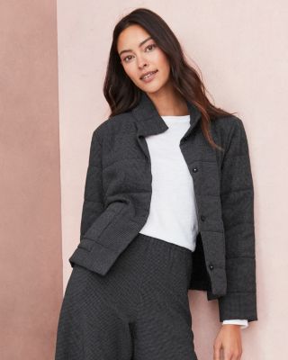 EILEEN FISHER TENCEL™ Seersucker Padded Jacket | Garnet Hill