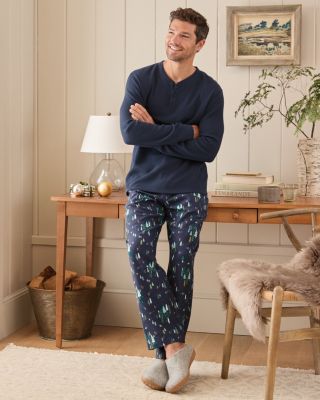 Men's Organic-Pima-Cotton Flannel Pants | Garnet Hill