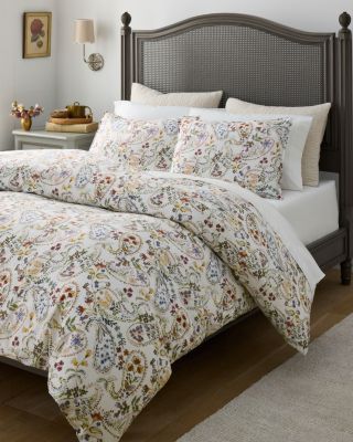 Flora Paisley Relaxed Organic-Cotton Sateen Duvet Cover | Garnet Hill