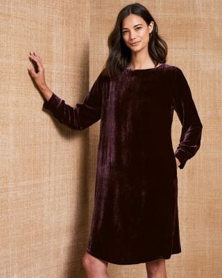 eileen fisher green velvet dress EILEEN FISHER Sun Dress w/ Tags main image 0