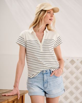 Vintage Knit Short-Sleeve Polo | Garnet Hill