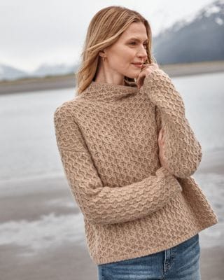 Recycled-Cashmere Mock-Neck Sweater | Garnet Hill