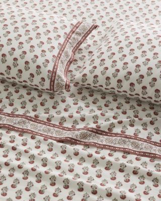 Garnet Color Cleo Relaxed Organic-Cotton Sateen Pillowcases Standard Size | Garnet Hill