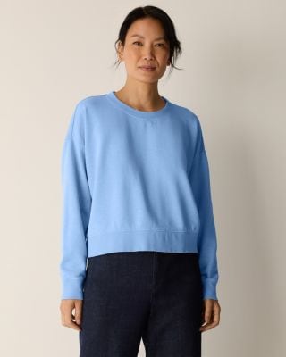EILEEN FISHER Garment-Dyed Terry Sweatshirt | Garnet Hill
