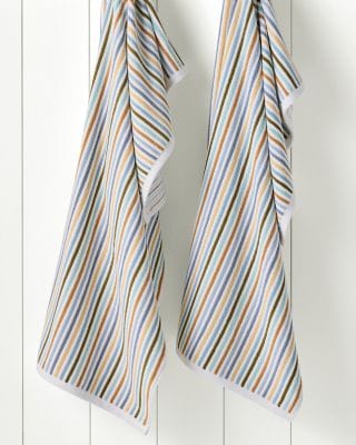 Signature Ribbed Multi-Stripe Beach Towel – Set of 2 | Garnet Hill