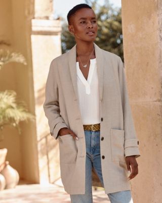 Linen Trench Coat | Garnet Hill