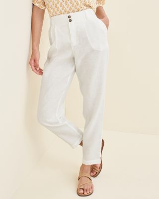 Straight-Leg Linen Trousers