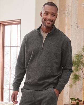 Men's French Terry Quarter-Zip Sweatshirt | Garnet Hill