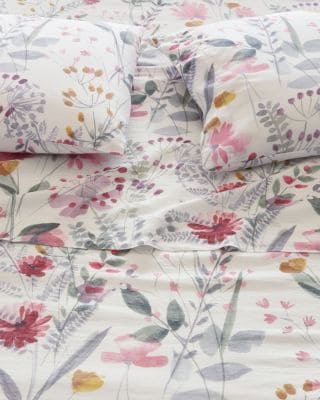 Wildflower Relaxed-Linen Sheets | Garnet Hill