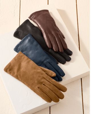Classic Cashmere-Lined Leather Gloves | Garnet Hill