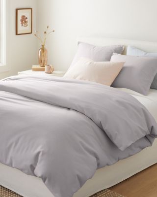 Signature Solid Flannel Duvet Cover Hill