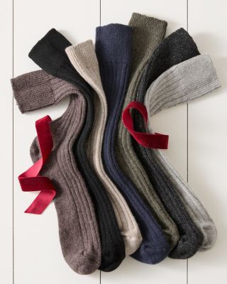 ladies long cashmere socks