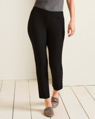 Shop Eileen Fisher Stretch Crepe High-Waisted Pants