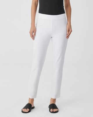 Eileen Fisher Organic Stretch Jersey Cropped Pants, Black