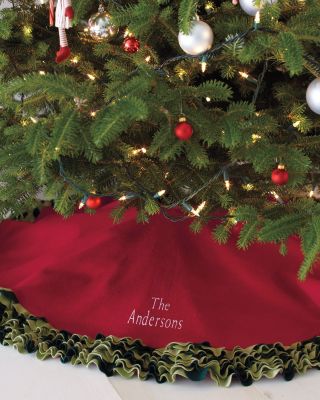 RuffledEdge Felt Tree Skirt Hill