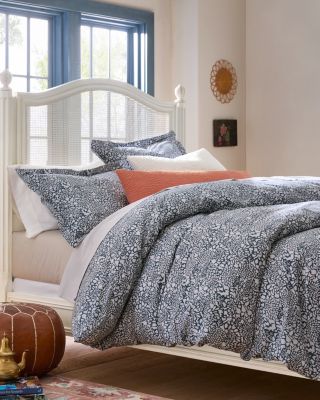 Garnet Hill Chelsea Floral Relaxed Linen Duvet Cover