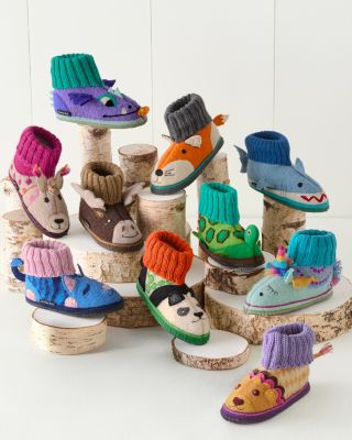 Kids' Boiled Wool Slipper Boots, Sizes 04-4 - Garnet Hill