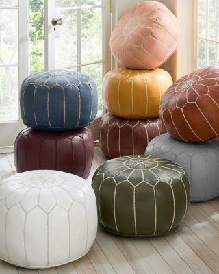 Pouf Leather Ottoman