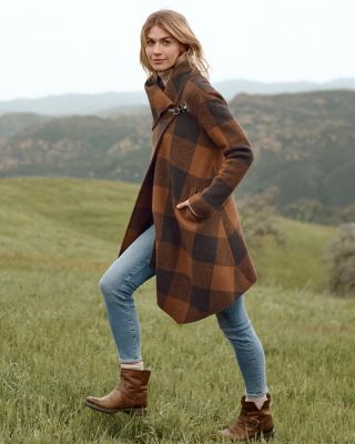 Asymmetrical Boiled Wool Coat Garnet Hill