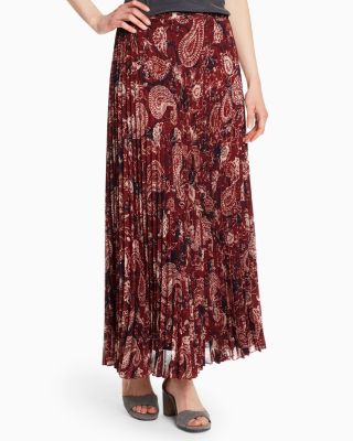 Pleated Maxi Skirt | Garnet Hill