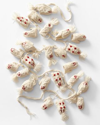 Hats and Mittens Ivory Cable Advent Calendar Hill