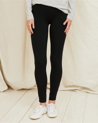 Black curve thick ribbed leggings