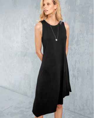 ワンピース Cotton Jersey Asymmetric Dress - grey Cotton Jersey Asymmetric Dress - grey – OBLIGE