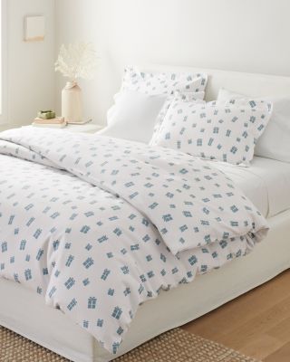 Mini-Print Flannel Duvet Cover | Garnet Hill